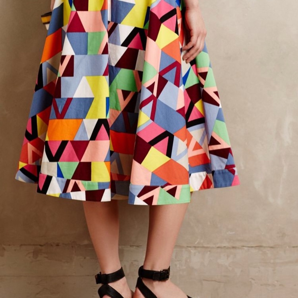 NWT Anthropologie geometric skirt